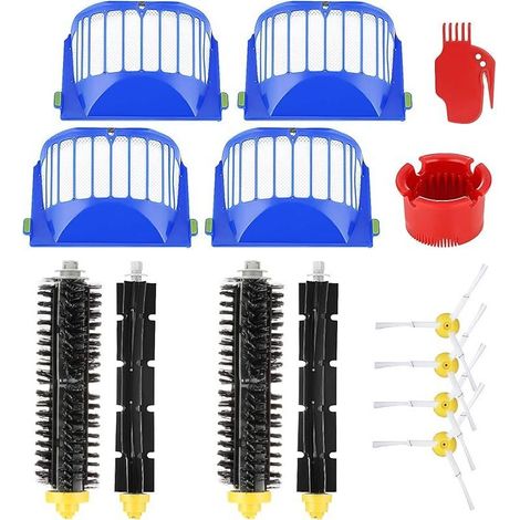 Accesorios de repuesto para iRobot Roomba series 600 605 615 616 620 621 630 635 650 652 660 665 680 690 695, cepillos y filtros de repuesto con tornillos para aspiradora robot u2026 (1/5)