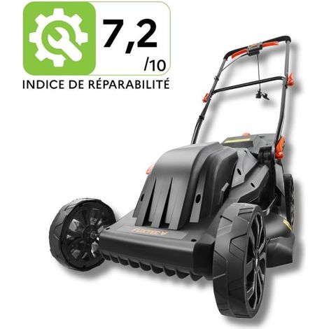 FUXTEC Tondeuse Électrique FX-RME43, 43cm, 45L, Hauteur 25-75mm, 1200W, 12kg, Poussé e, Bac Inclus, Idé ale Jardin 220V (1/5)