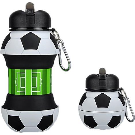 Faltbare Silikon Trinkflasche 550 ml für Kinder und Sport (1/5)