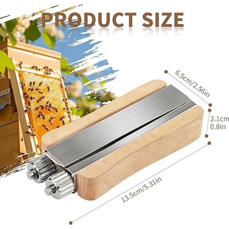Beekeeping Accessories Wire Crimper  Beekeeping Bee Crimper Frame Turnbuckle Beekeeping Crimping Pliers with Wooden Handle (1/4)