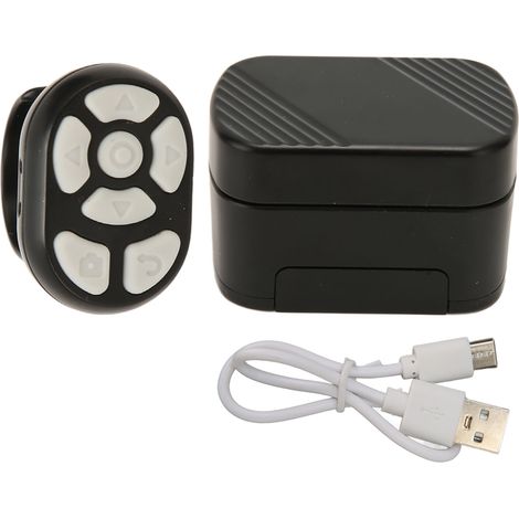 Télécommande sans fil pour tourner les pages - Compatible iPhone, Android, tablette iOS, couleur noire (1/5)