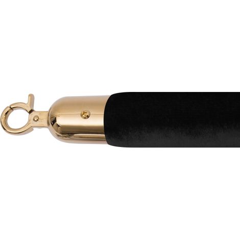 Cordon poteau - Velours - Ø38x1500mm - Doré/Noir - AF 222 - Saro