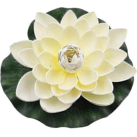 Fleur de lotus artificielle flottant dans l'eau-White