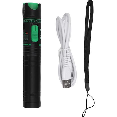 Stylo localisateur visuel de défauts, 15KM, Rechargeable VFL, outil de test de câbles à fibres optiques Portable, lumière verte pour CATV (1/5)