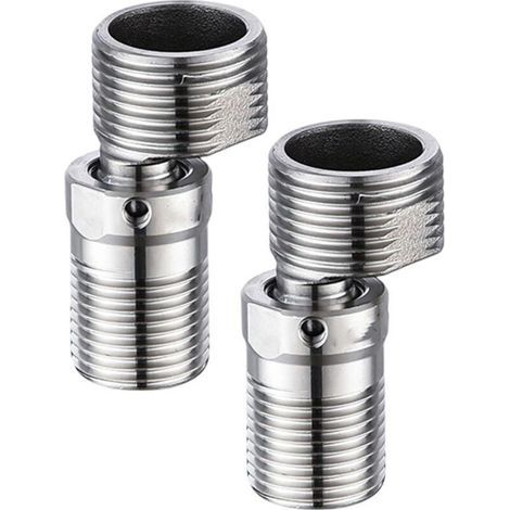 Adaptateurs de robinet de douche rotatifs à 360° en acier inoxydable Pied incurvé coudé Universels Filetage excentrique Angle de vis universel Filetage excentrique Coin de vis (1/4)
