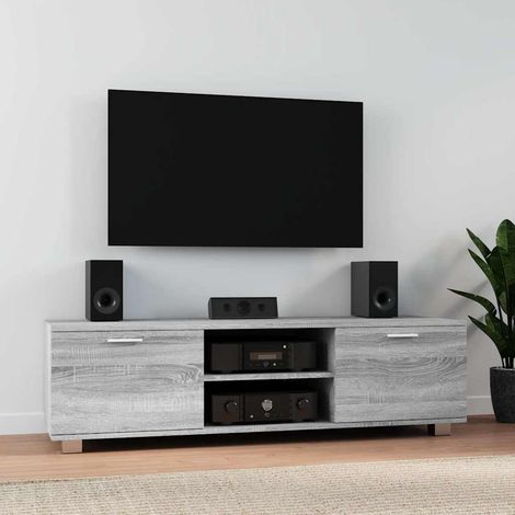 vidaXL Mueble de TV madera contrachapada gris Sonoma 140x40,5x35 cm (1/5)