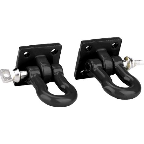 2 pièces Crochets de Remorque en Aluminium pour Modèles RC 1:10, Camion Grimpeur Tout-Terrain (Noir) (1/5)