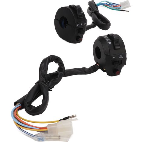 2pcs Poignée Commutateur Guidon 22mm Nylon ABS Bouton Stop Démarrage Pièce de Rechange CG125 (1/5)