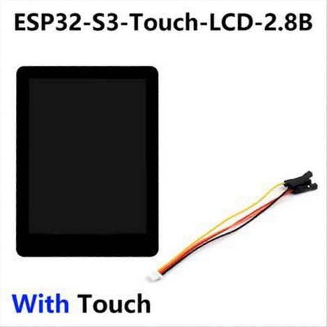Carte de développement ESP32 S3, écran IPS 2,8 pouces 480 x 640, sans écran tactile, capteur QMI8658, port batterie, interface homme-machine (IHM) (1/5)