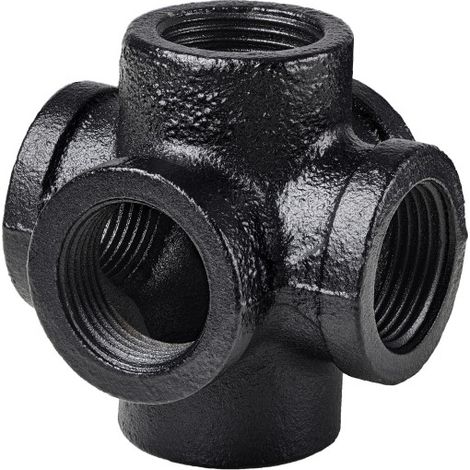 Dolle Eckverbinder für Pipe-Regalsystem 90° 20 mm (3/4) schwarz matt 6 Stück