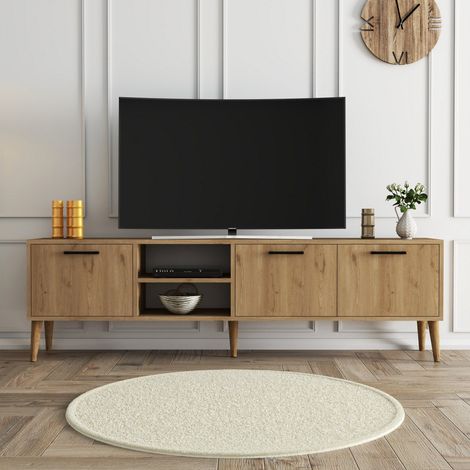 TV-Möbel Exxen Eiche Melamin 180x52x35 cm
