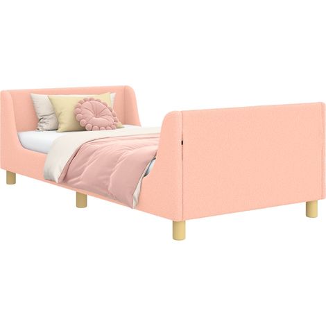 Cama para niños con cabecero Rosa 80 x 200 cm Bouclé vidaXL (1/5)