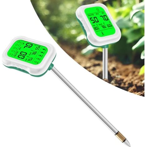 Testeur de sol numérique léger offrant des lectures précises du pH et des facteurs environnementaux pour soutenir la croissance des plantes