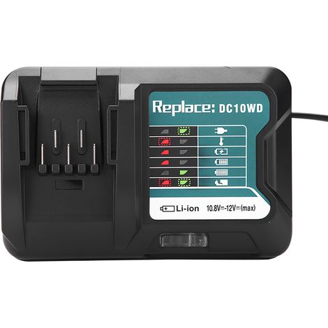 Chargeur rapide de batterie au lithium pour Makita DC10WD/BL1015 (10,8 V/12 V), prise américaine, 100-240 V (1/5)