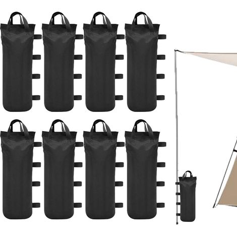 Sandsäcke für Gartenpavillons, Sandgewichte für Gartenpavillons, Sandsäcke für Pergolen, Pop-up-Zelte, Markisen oder Sonnenschirme (50 20 cm Schwarz) (1/5)
