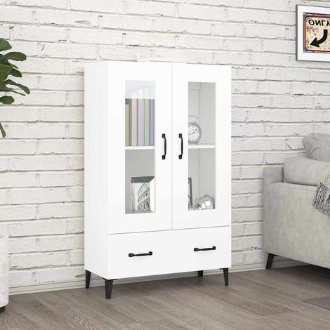 Buffet - Armoire de rangement Enfilade Blanc 70x31x115 cm Bois d'ingénierie BV283666 - BonneVie (1/5)