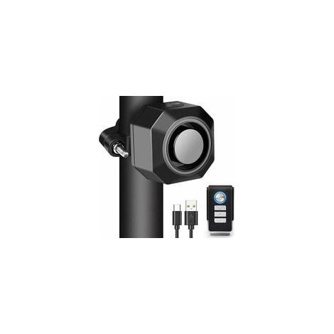 Wiederaufladbare USB-Diebstahlsicherung für Fahrräder, Motorräder und Autos mit einstellbarer Empfindlichkeit, Fernbedienung für Roller, Fahrräder und Elektroroller (1/5)