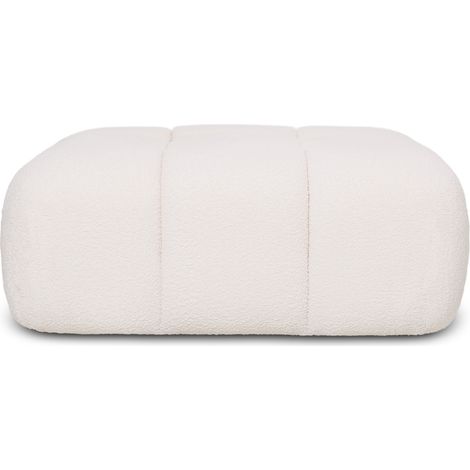 Pouf Modulaire Rembourré En Tissu Bouclé - Design Moderne (93х63) – Compatible Avec Le Canapé Modulaire Bianca Blanc (1/5)