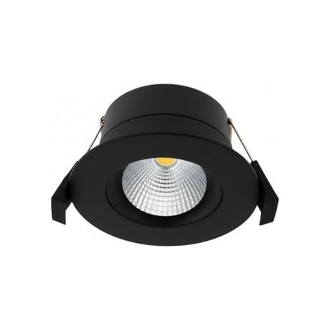 Shelly LightSolutions Hilux DS8 Negro – Lámpara Techo Inteligente, Plafón Led 8 W 220–240 V, 2200–6000 K (blanco regulable) Impulsado, Impermeable IP44, Aplicación de Control Remoto