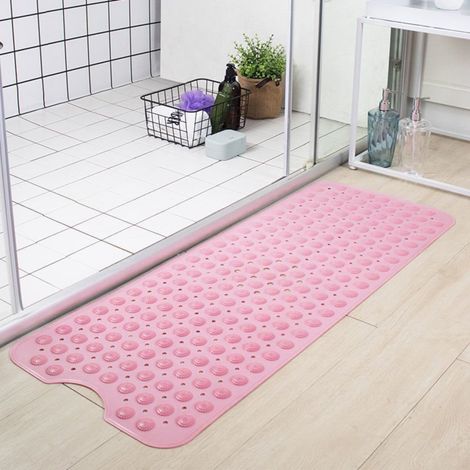 Badewannenmatte 100 x 40 cm Rosa Duschmatte Badematte Rutschfest Wanneneinlage (1/5)