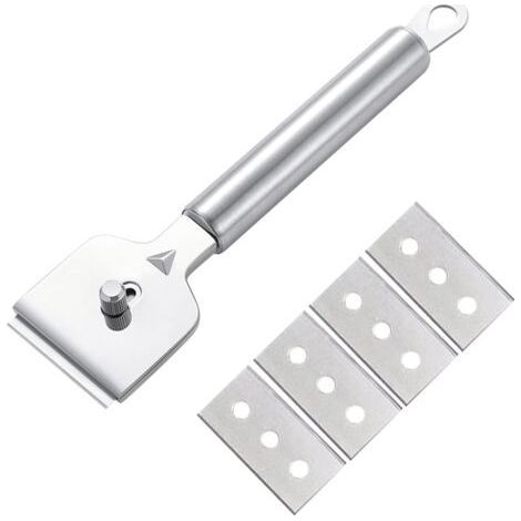 Including 4 Blades Ceramic Hob Scraper, Window/Mirror/Floor Cleaning Scraper, Metal Scraper, Induction Hob Scraper, Multi-Purpose for Scraping Labels, Stickers, Caulking (1/5)
