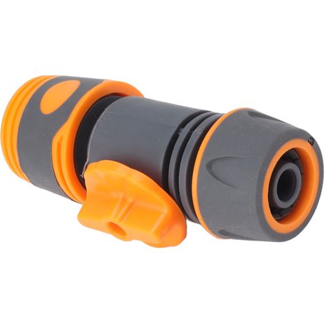 Raccord rapide avec vanne adaptateurs individuels pour tuyau arrosage jardin en plastique 9,7x3,4 cm (1/5)