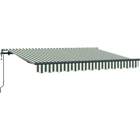 Maison Exclusive - Tenda Retrattile Verde 350 x 200 cm Tessuto (1/5)
