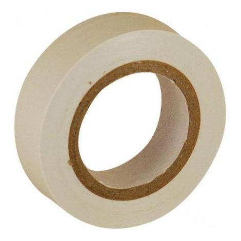 Ruban adhésif isolant blanc en pvc d'usage courant. dimension 15 mm x 10 m (RIS9) (1/2)
