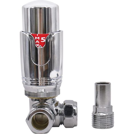 WarmeHaus Corner Thermostatic Radiator Valve Corner TRV 1 x 15mm