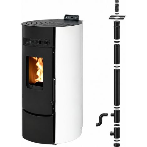 Pack Poêle à granulés étanche LEANDRO 9 kW + kit vertical - (1/5)
