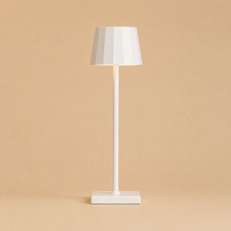 Lampe de Table Rechargeable Sans Fil Blanc - Intensité Variable et Autonomie 120h - PANGIVO (1/5)
