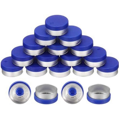 200 bouchons à clapet sans bavure, bleus, 13 mm (1/5)