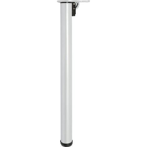 pata de mesa plegable. hierro. gris ral 9006. altura 710-740mm (1/2)