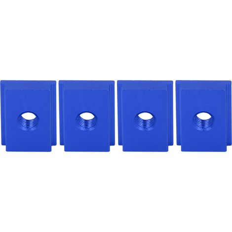 T-förmige Gleitmuttern, M8-Serie, 4er-Pack, Aluminium, Linearteile für Holzverbindungen, blau (1/5)