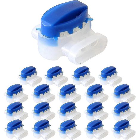 Connecteur de câble 2024, 20 connecteurs de câble périmétriques, kit de réparation de câble pour tondeuse robot, collier de serrage, connecteurs de câble remplis de résine pour raccorder les extrémité (1/5)