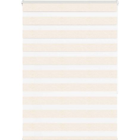 Doppelrollo Marmorbeige 100x150 cm Stoffbreite 95,9 cm Polyester