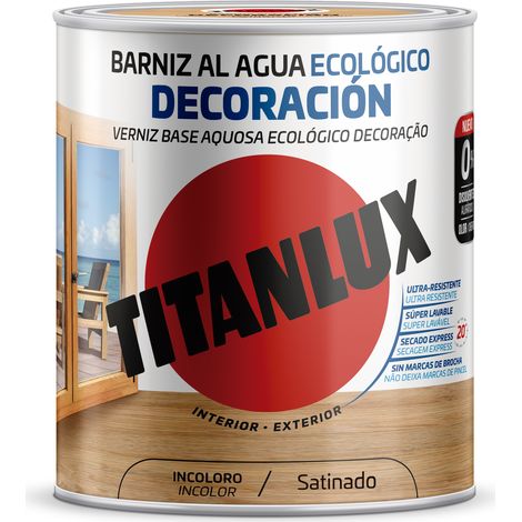 Barniz al agua ecológico decoración incoloro satinado 750 ml