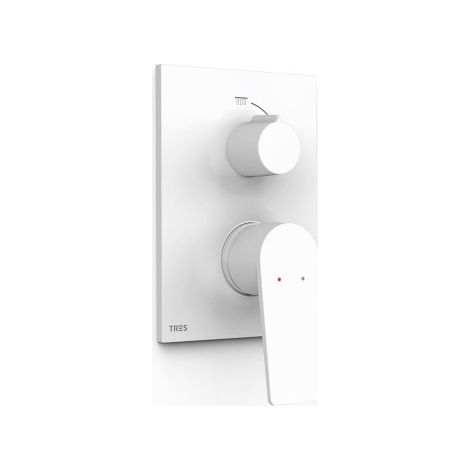 Pièce apparente pour boîtier encastré Rapid‑box 2 voies Project Blanc mat - TRES 22128110BM