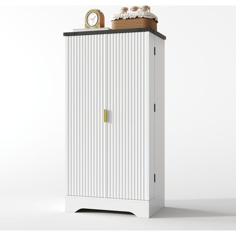 Armadio alto cucina con LED a sensore e portaspezie bianco 120x60,5x40 cm HOMVRA (1/5)