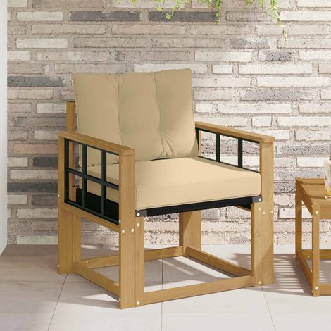 Sofá de exterior Madera maciza de acacia y textileno