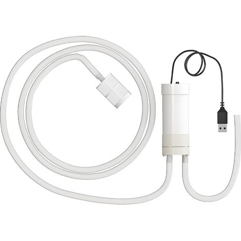 Pompe à eau auto-amorçante USB et tuyau de 5 m, DC 5 V, mini pompe à eau auto-amorçante USB, pompe à eau auto-amorçante pour île de forage à eau, machine à découper, meuleuse d'angle avec tamis (1/5)