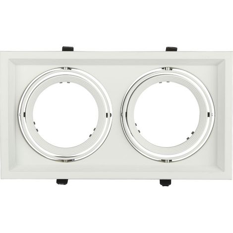 V-TAC Support de spot type AR111 Double en aluminium - Couleur Blanc 3576 (1/5)
