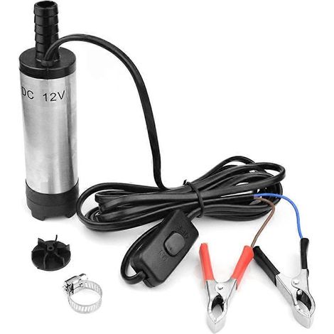 Pompe de transfert de carburant 12 V 12 L/min en aluminium pour le transfert et le ravitaillement en fioul, submersible (1/5)