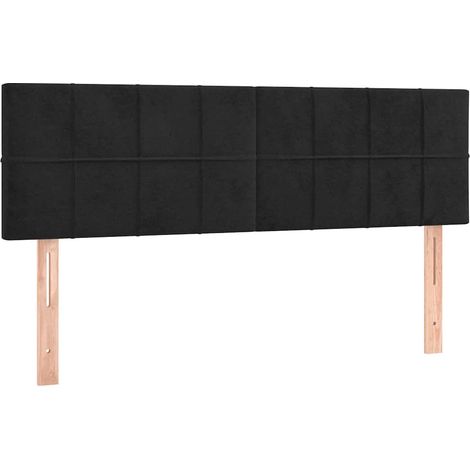 Maison Exclusive - Kopfteile Schwarz 144x5x78/88 cm Samt (1/5)