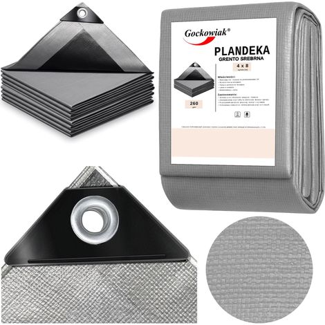 Lona de lona 4x8m color plata grento 260GSM (1/5)