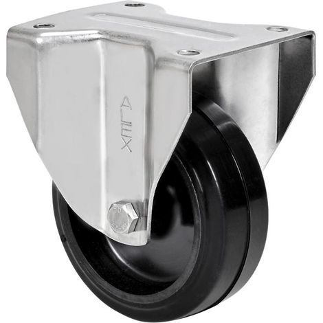 rueda fija inox.17zvi100-thg goma negra tecnopolimero eje liso (1/2)
