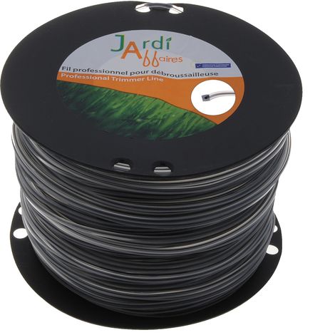 Bobine de fil Twin Pro Carré pour débroussailleuse 2,4mm x 180 mètres (1/3)