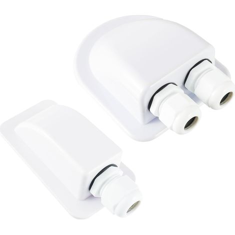 (2 Pièces)Passe câble Solaire, ABS IP68 Solaire Unique/Double Entrée Boîte de jonction, d'entrée de Câble Étanche pour Câble 6 12 mm, pour Projet Sola