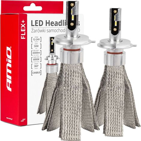 Bombillas LED para coche serie Flex+ H4/H19 6000K 12V 24V Canbus amio-03657 (1/5)