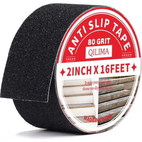 Ruban Antidérapant Noir 5cmx5m, Bande Traction Étanche Int/Ext (1/5)